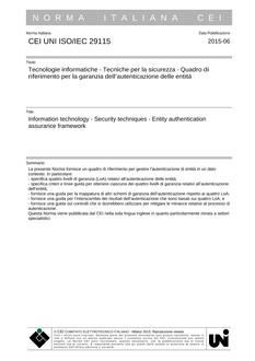 CEI UNI ISO/IEC 29115