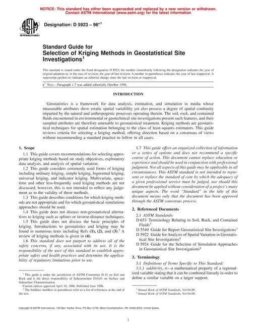 ASTM D5923-96e1