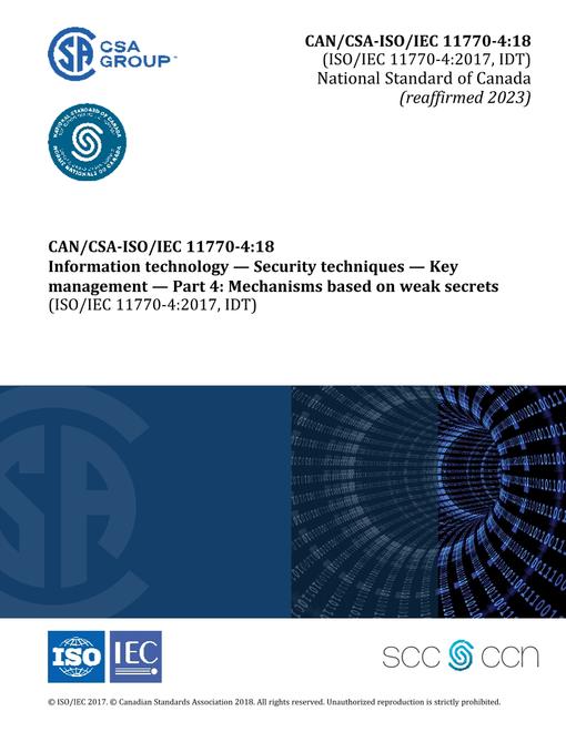 CAN/CSA-ISO/IEC 11770-4:18 (R2023)