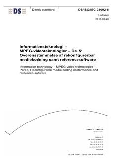 DANSK DS/ISO/IEC 23002-5