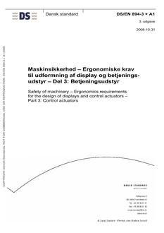 DANSK DS/EN 894-3 + A1