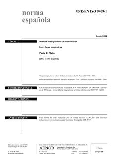 AENOR UNE-EN ISO 9409-1