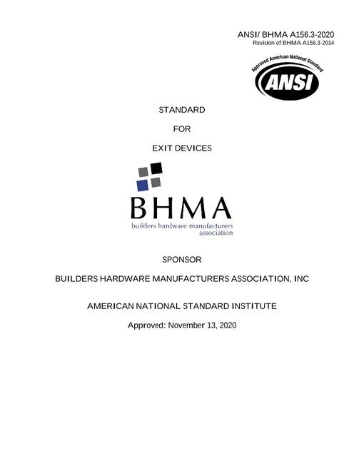 BHMA A156.3-2020