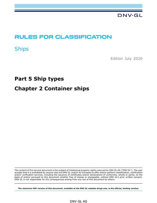 DNV DNVGL-RU-SHIPS PART 5 CHAPTER 2