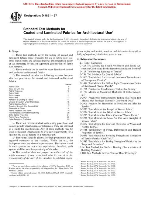 ASTM D4851-97