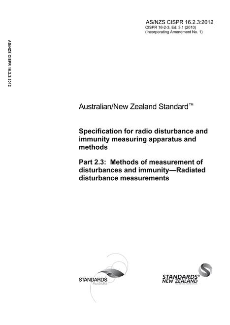 AS/NZS CISPR 16.2.3:2012