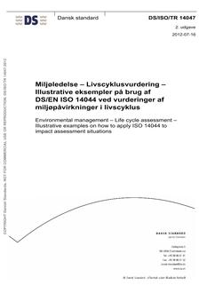 DANSK DS/ISO/TR 14047