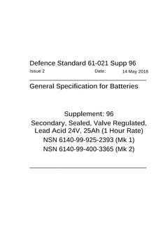MODUK DEF STAN 61-021: SUPP 96