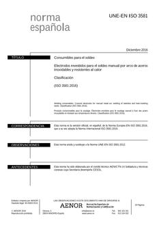 AENOR UNE-EN ISO 3581