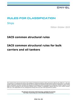 DNV DNVGL-RU-SHIPS IACS CSR