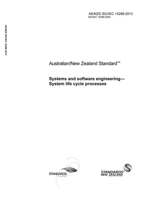 AS/NZS ISO/IEC 15288:2013