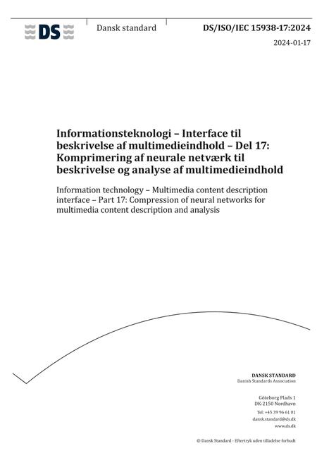 DANSK DS/ISO/IEC 15938-17