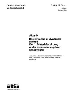 DANSK DS/ISO 9052-1
