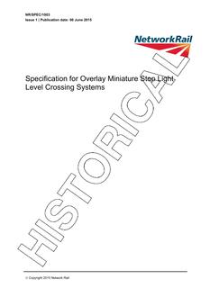 NR NR/SPEC/1003 ISSUE 1