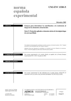 AENOR UNE-ENV 13381-5