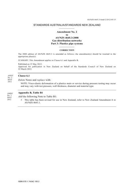 AS/NZS 4645.3:2008 AMDT 2