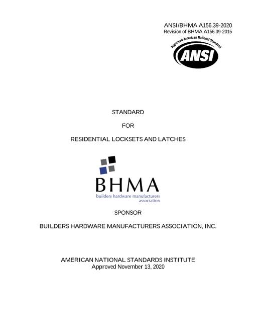 BHMA A156.39-2020