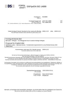 DANSK DSF/PREN ISO 14889