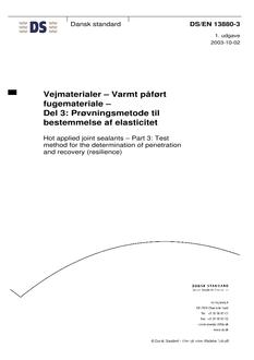 DANSK DS/EN 13880-3