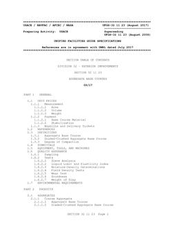 ARMY UFGS-32 11 23