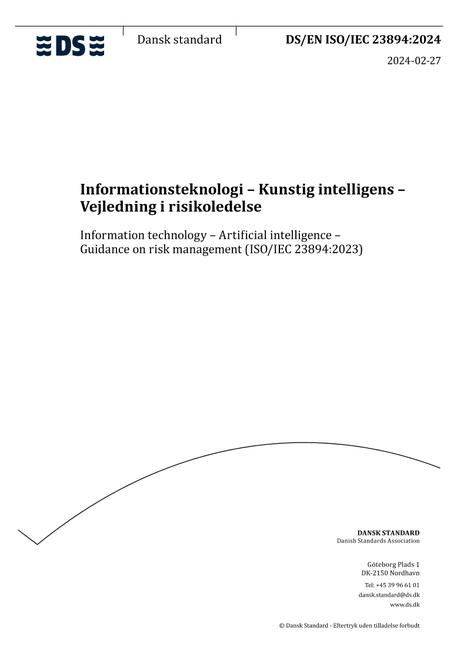DANSK DS/EN ISO/IEC 23894