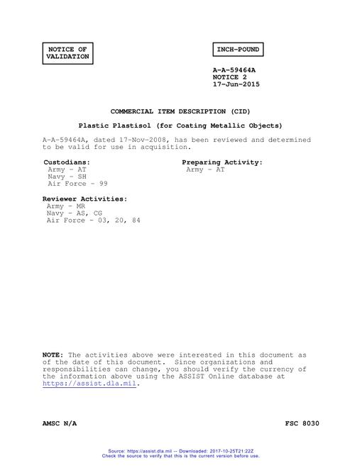 CID A-A-59464A Notice 2 - Validation 2