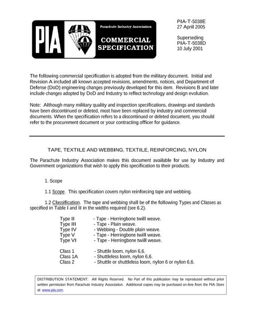 PIA PIA-T-5038E