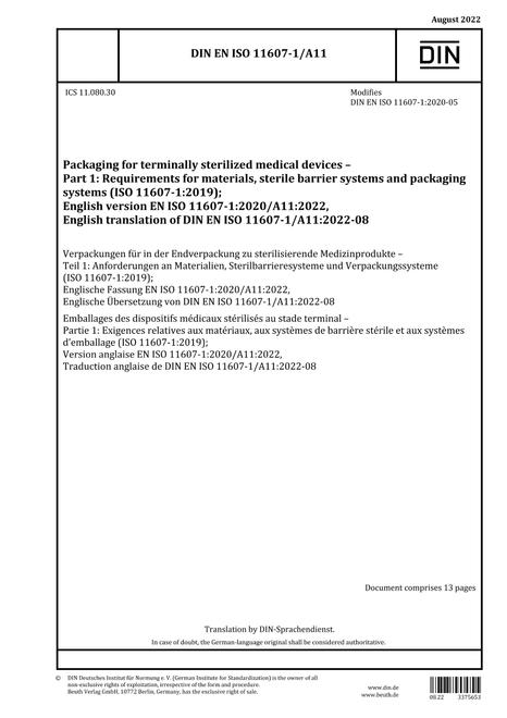 DIN EN ISO 11607-1/A11