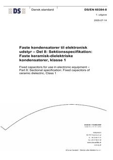 DANSK DS/EN 60384-8