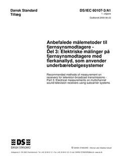 DANSK DS/IEC 60107-3/A1