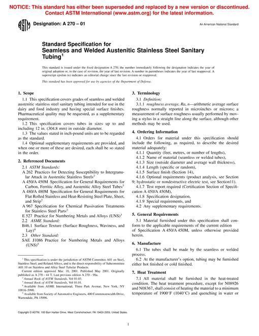 ASTM A270-01