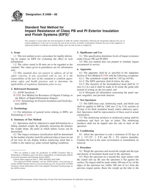 ASTM E2486-06