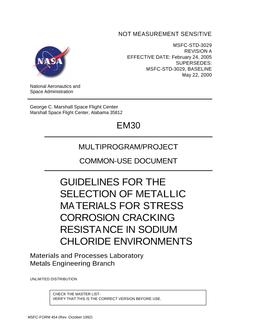 NASA MSFC-STD-3029 Rev. A