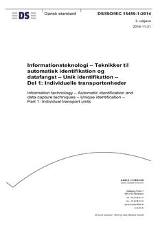 DANSK DS/ISO/IEC 15459-1