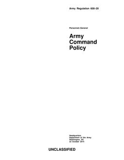 ARMY AR 600-20