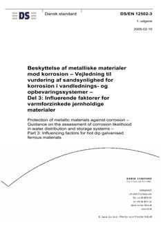 DANSK DS/EN 12502-3