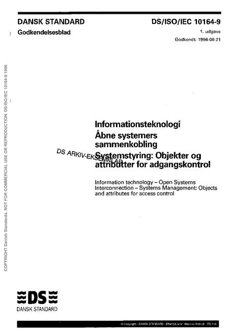 DANSK DS/ISO/IEC 10164-9