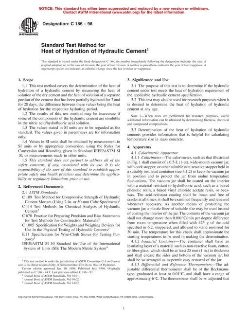 ASTM C186-98