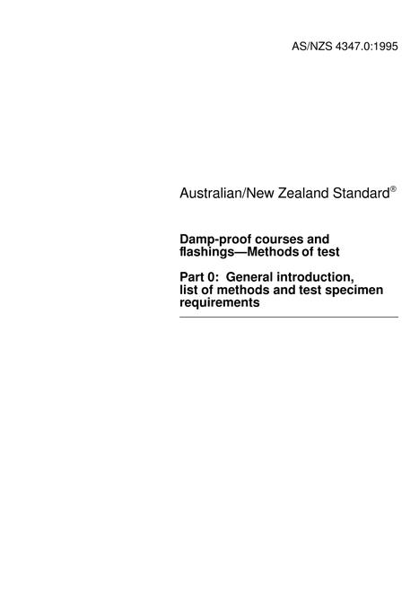 AS/NZS 4347.0:1995