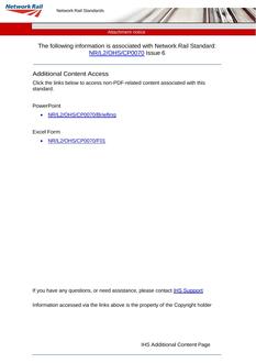 NR NR/L2/OHS/CP0070 ISSUE 6