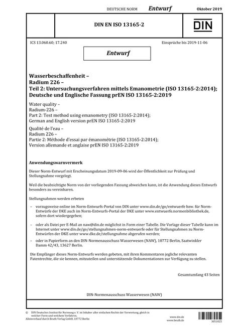 DIN EN ISO 13165-2 - DRAFT