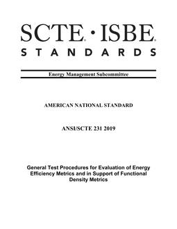 SCTE 231 2019