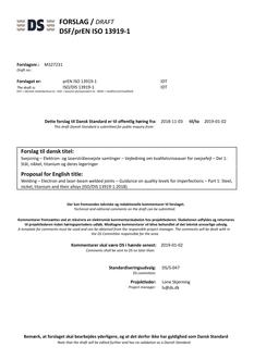 DANSK DSF/PREN ISO 13919-1