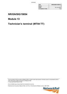 NR NR/GN/SIG/19054-13 ISSUE 1
