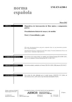 AENOR UNE-EN 61300-1