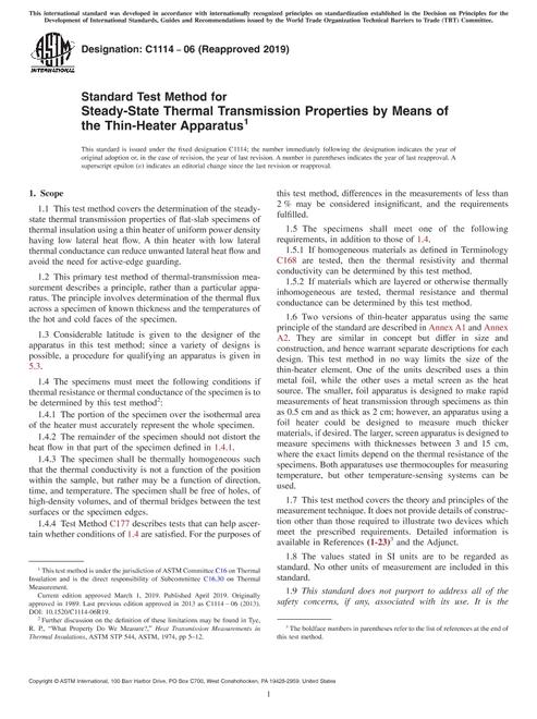ASTM C1114-06(2019)