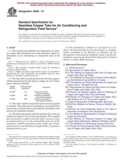 ASTM B280-19