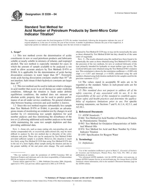 ASTM D3339-04