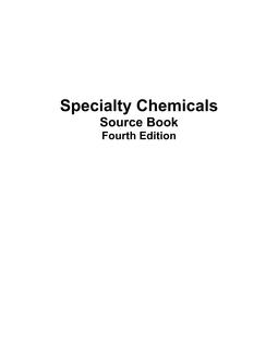 Specialty Chemicals Source Book