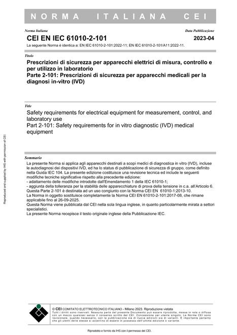 CEI EN IEC 61010-2-101